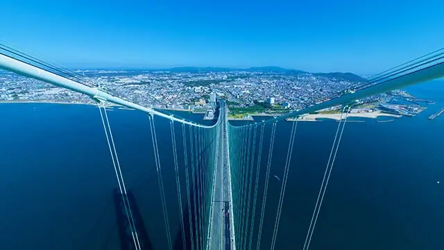 明石海峡大桥塔顶体验