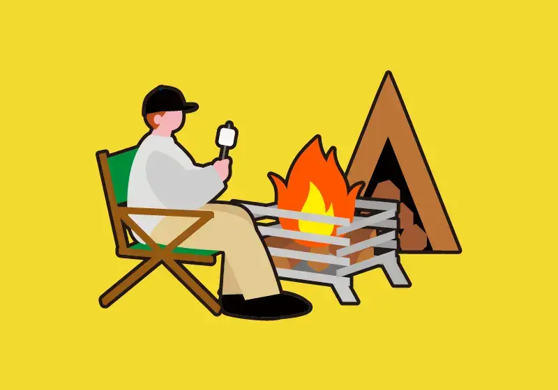 圍繞著營火，度過一段恬靜時光