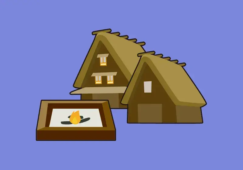 在里山風景與圍爐料理中感受溫暖