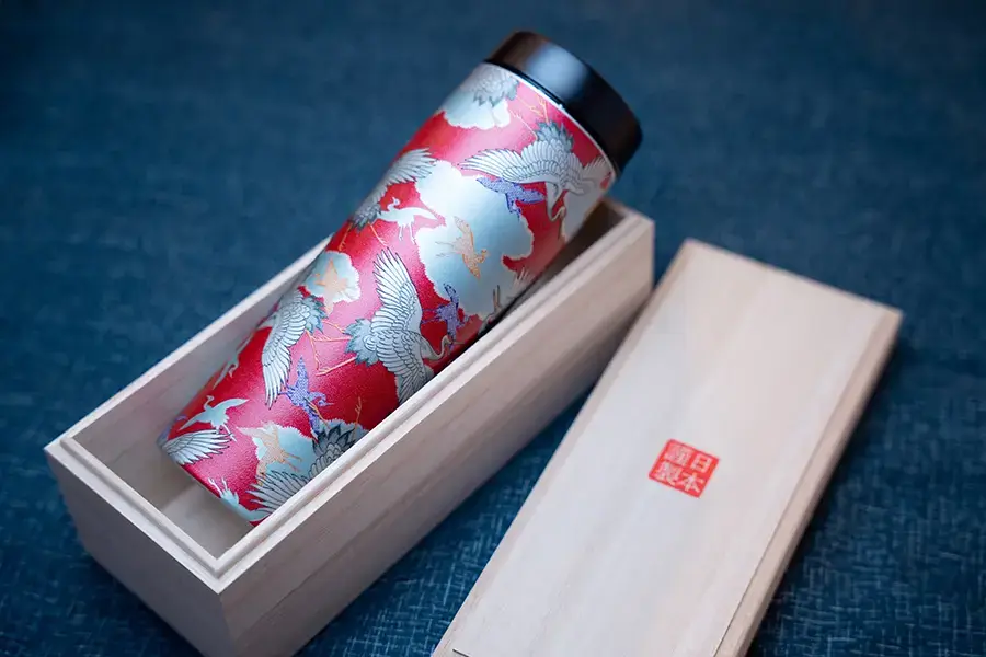 TIGER 不鏽鋼保溫瓶 × 京友禅（鶴）