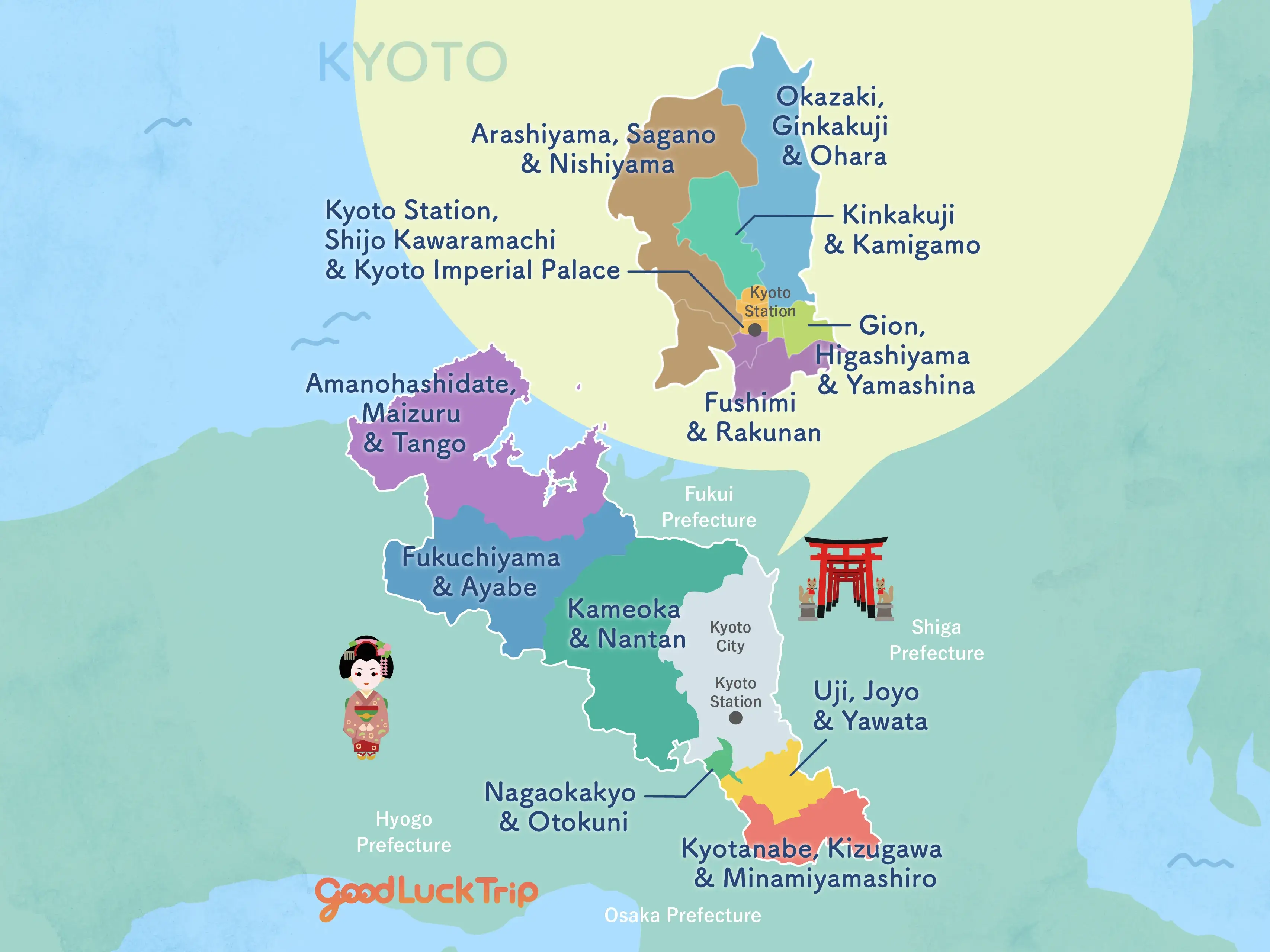 Explore Kyoto by Area