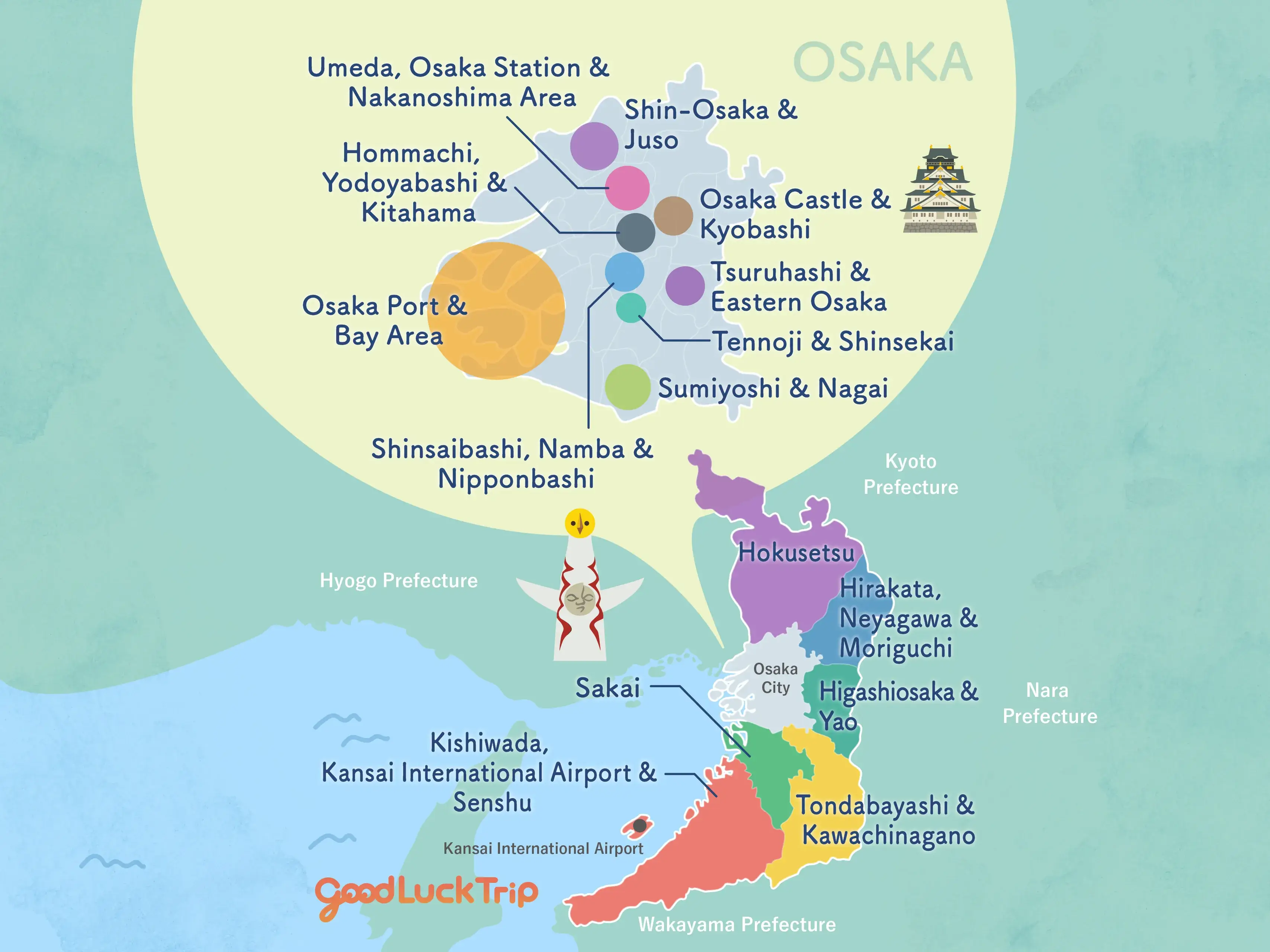 Explore Osaka by Area